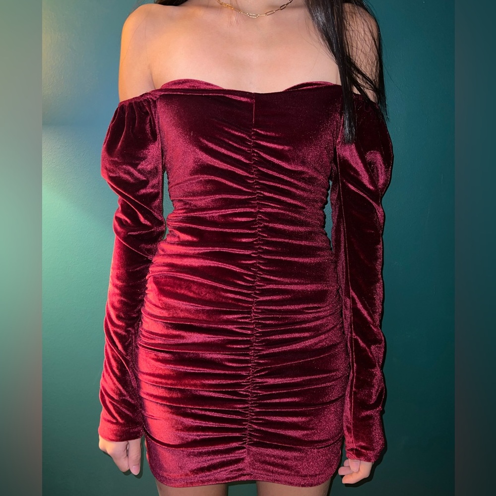 Velvet Long Sleeve Dress